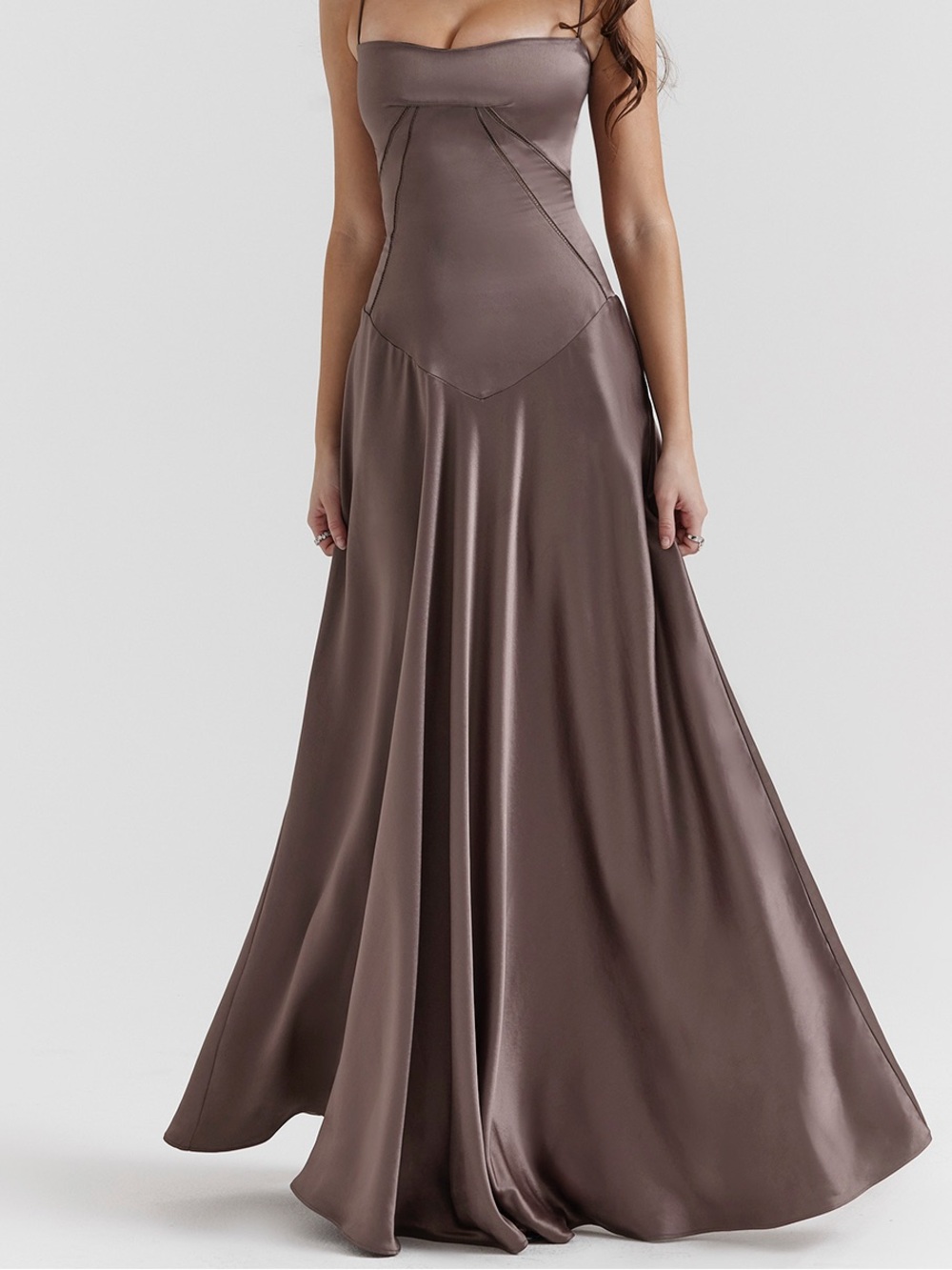 HOUSE OF CB 'Anabella' Smoke Lace Up Maxi Dress